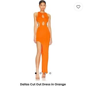 Dallas Cut Out Dress in Orange